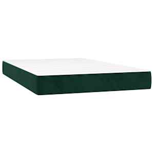 Box spring postelja z vzmetnico temno zelena 120x200 cm žamet - slika 6