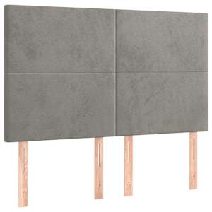 Box spring postel s matrací světle šedá 140x190 cm samet - obrázek 5
