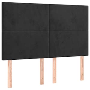 Box spring postel s matrací černá 140 x 190 cm samet - obrázek 5
