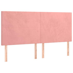 Box spring postel s matrací růžová 160x200 cm samet - obrázek 5