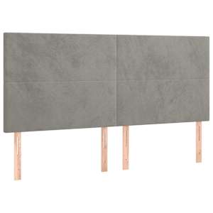 Box spring postel s matrací světle šedá 200x200 cm samet - obrázek 5