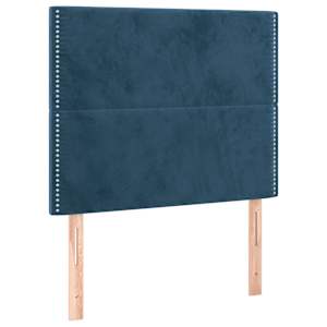 Box spring postel s matrací tmavě modrá 80 x 200 cm samet - obrázek 5
