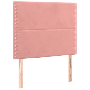 Box spring postel s matrací růžová 90x200 cm samet - obrázek 5