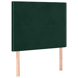 Box spring postelja z vzmetnico temno zelena 100x200 cm žamet - slika 5