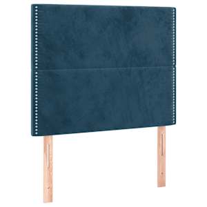 Box spring postel s matrací tmavě modrá 100x200 cm samet - obrázek 5