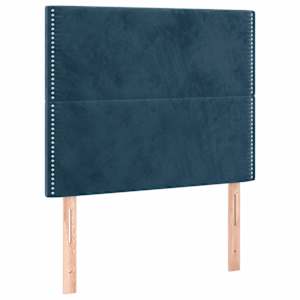 Box spring postel s matrací tmavě modrá 120 x 200 cm samet - obrázek 5
