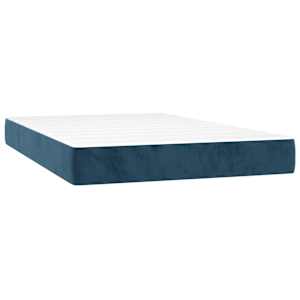 Box spring postelja z vzmetnico temno modra 120x200 cm žamet - slika 6