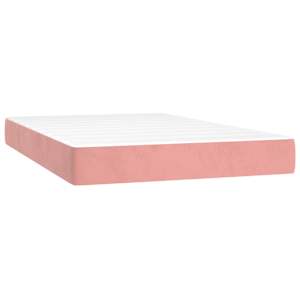 Box spring postelja z vzmetnico roza 120x200 cm žamet - slika 6