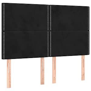 Box spring postel s matrací černá 140 x 190 cm samet - obrázek 5