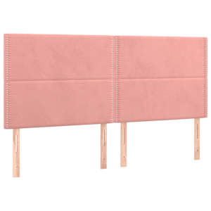 Box spring postel s matrací růžová 160x200 cm samet - obrázek 5