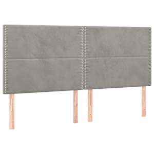 Box spring postel s matrací světle šedá 200x200 cm samet - obrázek 5