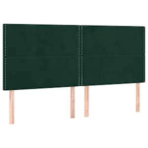 Box spring postel s matrací tmavě zelená 200x200 cm samet - obrázek 5