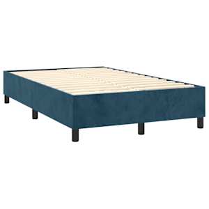 Box spring postelja z vzmetnico temno modra 120x200 cm žamet - slika 4