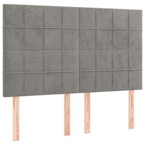 Box spring postel s matrací světle šedá 140x190 cm samet - obrázek 5