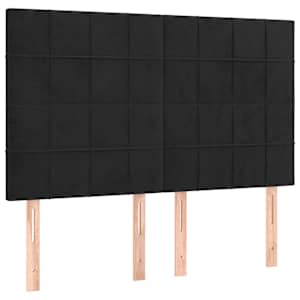 Box spring postel s matrací černá 140 x 190 cm samet - obrázek 5