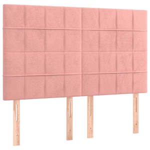 Box spring postel s matrací růžová 140x190 cm samet - obrázek 5