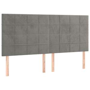 Box spring postel s matrací světle šedá 160x200 cm samet - obrázek 5