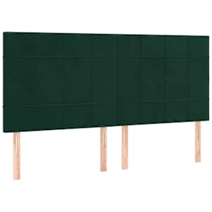 Box spring postel s matrací tmavě zelená 180x200 cm samet - obrázek 5
