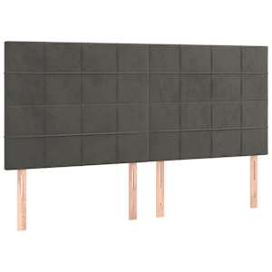 Box spring postel s matrací tmavě šedá 200x200 cm samet - obrázek 5