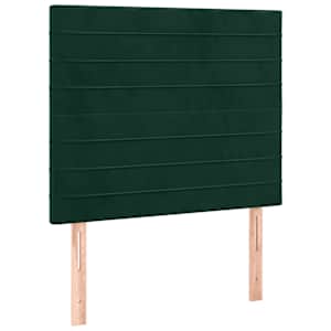 Box spring postel s matrací tmavě zelená 80 x 200 cm samet - obrázek 5
