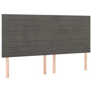 Box spring postel s matrací tmavě šedá 160x200 cm samet - obrázek 5
