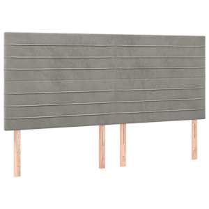 Box spring postel s matrací světle šedá 200x200 cm samet - obrázek 5