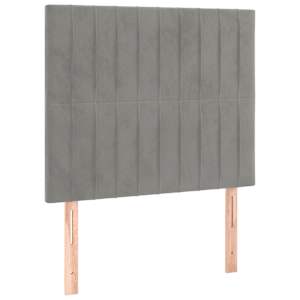 Box spring postelja z vzmetnico svetlo siv 90x190 cm žamet - slika 5