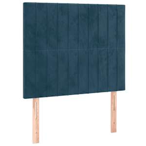 Box spring postel s matrací tmavě modrá 90x190 cm samet - obrázek 5
