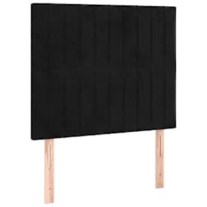 Box spring postelja z vzmetnico črna 90x200 cm žamet - slika 5