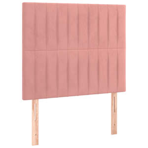 Box spring postel s matrací růžová 90x200 cm samet - obrázek 5