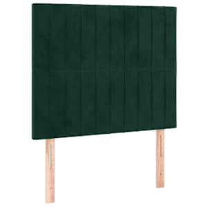 Box spring postel s matrací tmavě zelená 100x200 cm samet - obrázek 5