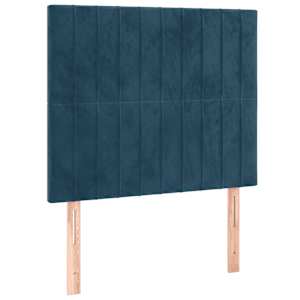Box spring postel s matrací tmavě modrá 100x200 cm samet - obrázek 5