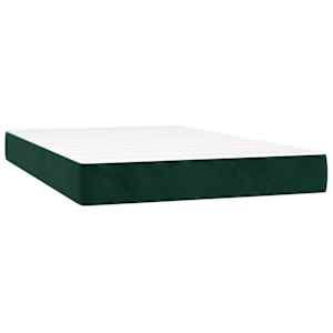 Box spring postel s matrací tmavě zelená 120 x 200 cm samet - obrázek 6