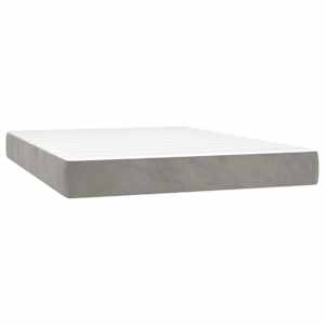 Box spring postel s matrací světle šedá 140x190 cm samet - obrázek 6