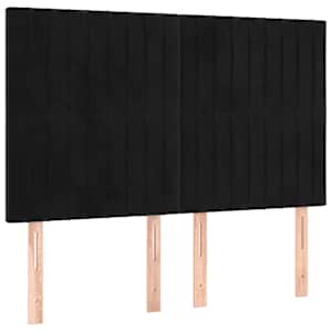 Box spring postel s matrací černá 140 x 190 cm samet - obrázek 5