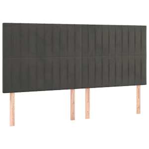 Box spring postel s matrací tmavě šedá 180x200 cm samet - obrázek 5