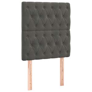 Box spring postelja z vzmetnico temno siva 80x200 cm žamet - slika 5