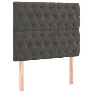 Box spring postel s matrací tmavě šedá 90x190 cm samet - obrázek 5