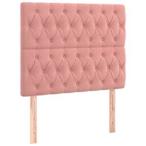 Box spring postel s matrací růžová 90x200 cm samet - obrázek 5