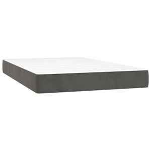 Box spring postel s matrací tmavě šedá 120 x 200 cm samet - obrázek 6