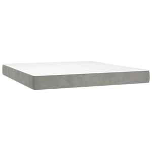Box spring postel s matrací světle šedá 180x200 cm samet - obrázek 6