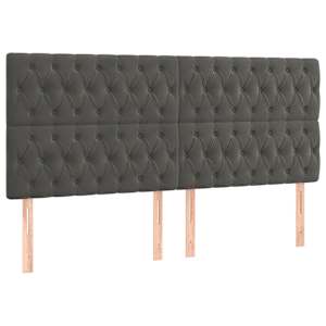 Box spring postel s matrací tmavě šedá 180x200 cm samet - obrázek 5