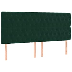 Box spring postel s matrací tmavě zelená 180x200 cm samet - obrázek 5