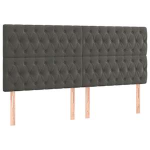 Box spring postel s matrací tmavě šedá 200x200 cm samet - obrázek 5