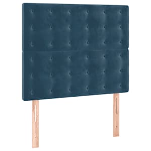 Box spring postel s matrací tmavě modrá 80 x 200 cm samet - obrázek 5
