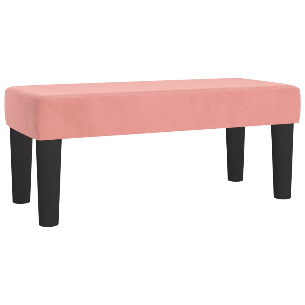 Rózsaszín bársony rugós ágy matraccal 80 x 200 cm 