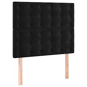 Box spring postelja z vzmetnico črn 90x190 cm žamet - slika 5