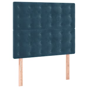 Box spring postel s matrací tmavě modrá 90x190 cm samet - obrázek 5