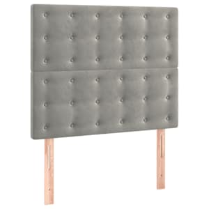 Box spring postel s matrací světle šedá 90x200 cm samet - obrázek 5