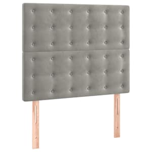 Box spring postel s matrací světle šedá 100x200 cm samet - obrázek 5